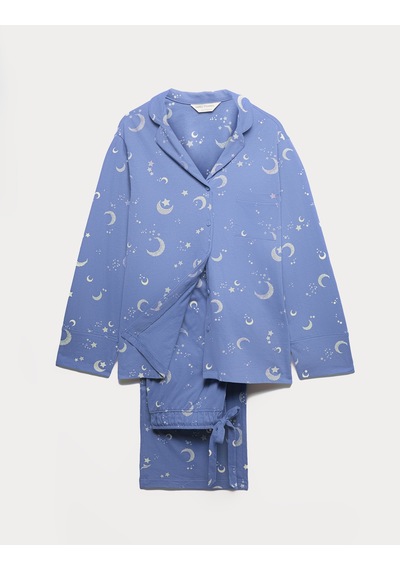 Marks & Spencer Pamuklu Pijama Takımı Mavi Mix