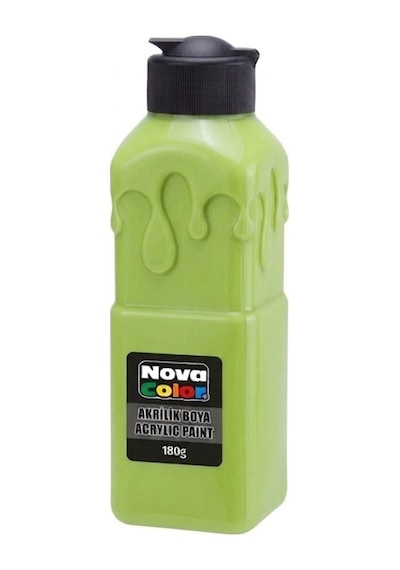 Nova Color Akrilik Boya 180gr Açık Yeşil - 3 Adet Diğer