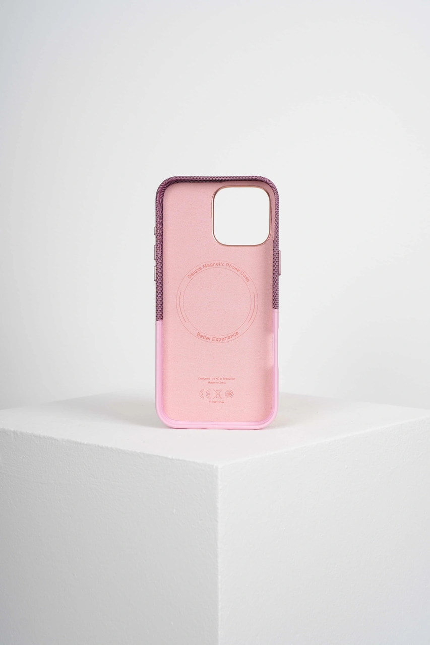 Nova Apple Uyumlu iPhone 16 Pro Max Deri Kartlıklı Telefon Kılıfı Pembe Pembe