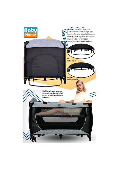Baby Home Ekonomi Paket 10 In 1 1010 Travel Sistem Bebek Arabası 560 Oyun Parkı Yatak Beşik Ve Mama Sandalyesi