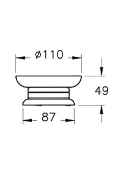 Base 300 A44141 Katı Sabunluk, Krom 000 Açık Krem