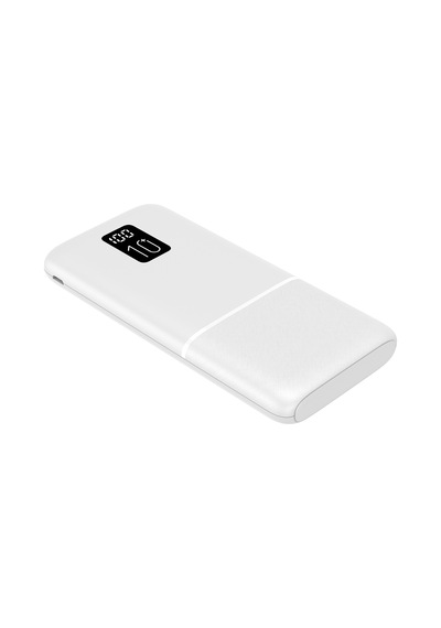 Led Ekranlı Slim 10000mah Powerbank Taşınabilir Şarj Cihazı Type-c / 2 Usb / 3 Port Çıkış / Output 2.1a Beyaz BEYAZ