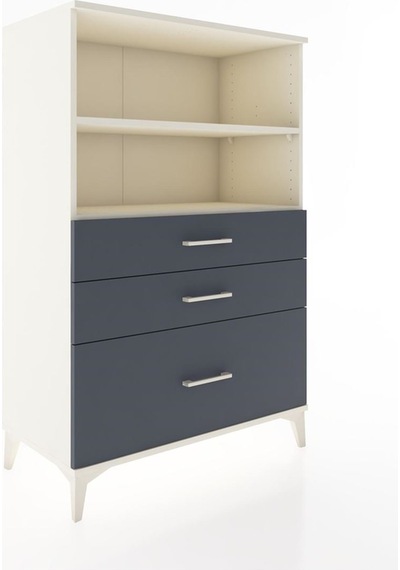 Hyperion Dolap 2 Raflı 3 Çekmeceli 88x44x134 Aytaşı-antrasit Aytaşı