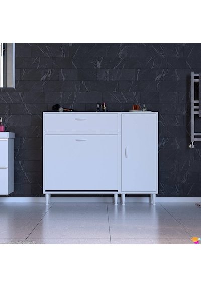 Modilayn Yenice 105x97x32,5 Cm 3 Raflı Ve 3 Sepetli Dolap İle Çamaşırlarınız Artık Daha Düzenli. Beyaz Modilayn Yenice 105x97x32,5 Cm 3 Raflı Ve 3 Sepetli Dolap İle Çamaşırlarınız Artık Daha Düzenli. Beyaz