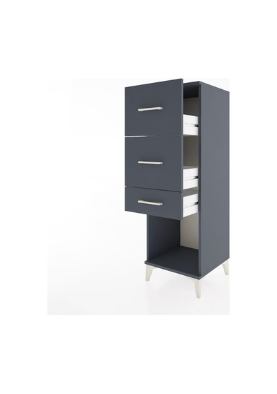 Hyperion Dolap 3 Çekmeceli 44x44x134 Antrasit-antrasit Antrasit