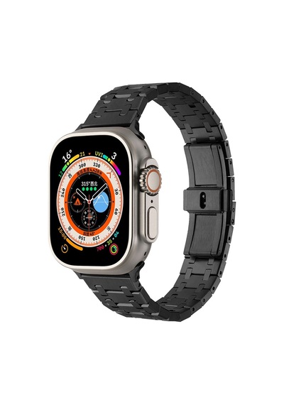 Apple Watch 7 45mm Zore Krd-83 Metal Kordon Pembe