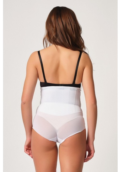 Beyaz Mı Emay 2945 Tül Karyokalı Slip Lazer Korse Beyaz