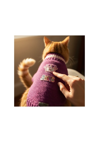 Kedi Ve Köpek İçin Sweet Queen Mor Kazak