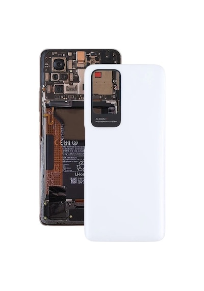 Xiaomi Redmi 10 Uyumlu Arka Pil Batarya Kapağı 21061119ag 21061119dg 21061119al - Beyaz