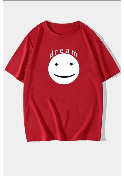 Flood Of Style Unisex Dream Baskılı T-shirt Kırmızı