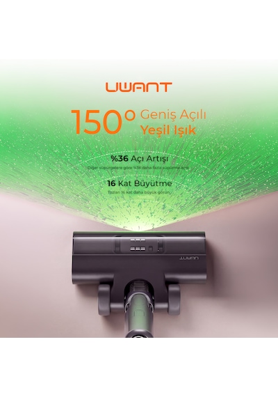 Uwant V800 40.000 Pa Şarjlı Standlı Dikey Süpürge