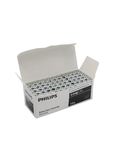 Philips Uyumlu  Longlife Extra Zinc-carbon İnce Kumanda Kalem Pili Aaa 60'lı Paket -206784