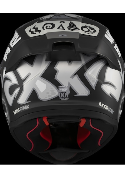 Axxis Fenix Angry Face Kask Mat Siyah Gri