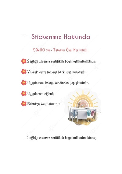 MSticker Büyük Güneş Gökkuşağı Çocuk Bebek Odası Sticker