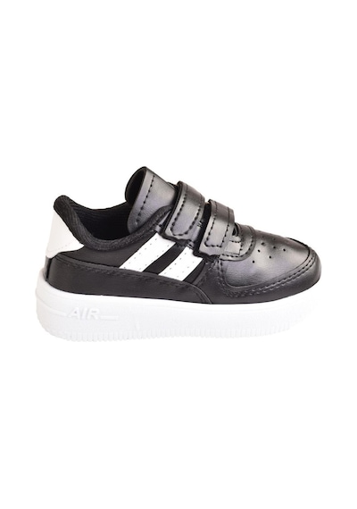 Günlük Unisex Çocuk Şeritli Beyaz Sneaker Cırtlı Hafif Rahat Spor Ayakkabı 001