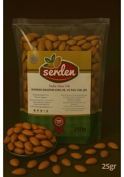 Çiğ Badem İçi Tane 250 G