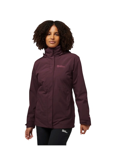 Jack Wolfskın Jack Wolfskin Rotwand 3in1 Kadın Mor Outdoor Ceketi I0116 Mürdüm
