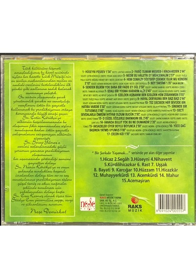 Plak Değildir Cd Dir Cd Bir Şarkıdır Yaşamak 3 Hüseyni Cd