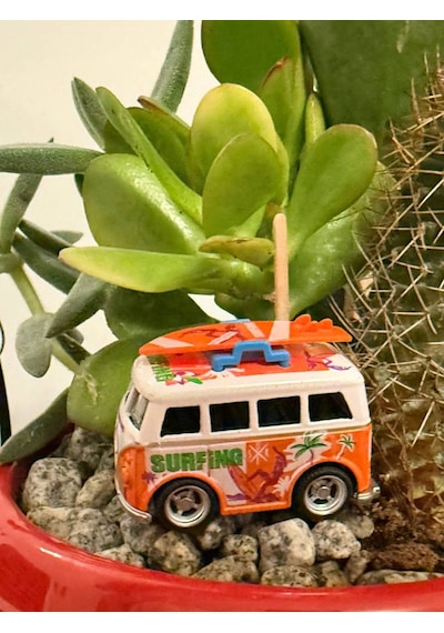 Mini Vosvos Karavan Metal Model Araba Tatil Temalı Myk Hediye Ve Sanat Atölyesi