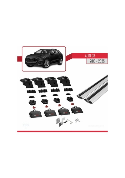 Q8 F1 2018 Ve Sonrası İle Uyumlu Ace-2 Ara Atkı Tavan Barı Gri