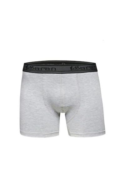 Saran Erkek Likralı Pamuklu Boxer 3103 - 12 Adet Gri