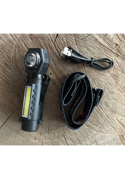 Dmr212 Mıknatıslı Şarjlı Kafa Lambası Kamp Feneri El Lambası El Feneri Usb Siyah