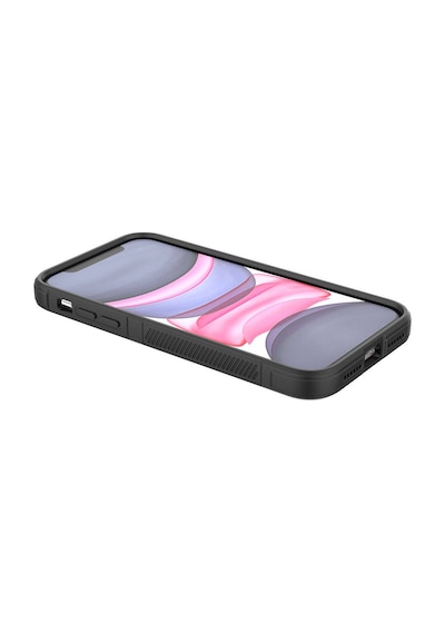 Zore İphone 11 Kılıf Esnek Tpu Oyuklu Arka Yüzey Tasarımlı Ogaa Etnik Silikon Kapak - Siyah