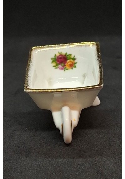 Old Country Roses Bone China Antika Porselen El Arabası Figürü 8x5 Cm Çok Renkli