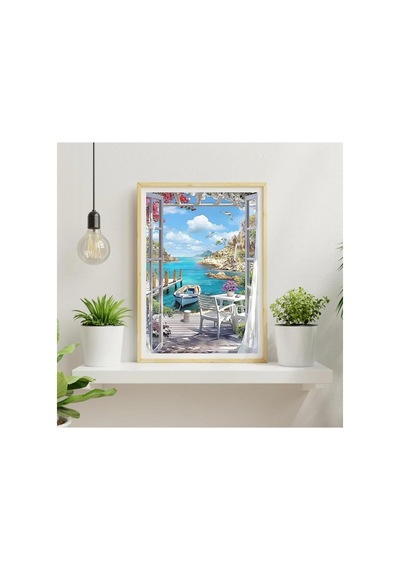 5d Elmas Boncuk Taş Işleme Mozaik Goblen Kit 50x40cm Gc87425 Diamond Painting