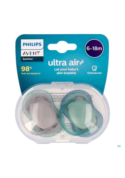Philips Avent Ultra Air 6 - 18 Ay Erkek Bebek Emziği 2'li Mavi