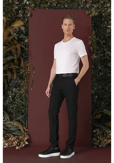 Efor P 1141 Slim Fit Siyah Klasik Pantolon Siyah