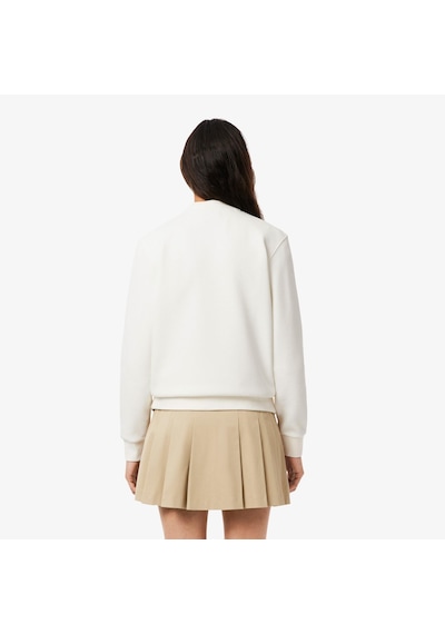 Lacoste Kadın Regular Fit Bisiklet Yaka Sweatshirt Beyaz