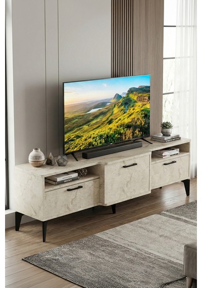 Tv Sehpası 160 Cm Kapaklı Raflı Televizyon Ünitesi Salon Oturma Odası Tv Sehpa Mistral Ekru Tv Sehpası 160 Cm Kapaklı Raflı Televizyon Ünitesi Salon Oturma Odası Tv Sehpa Mistral Ekru