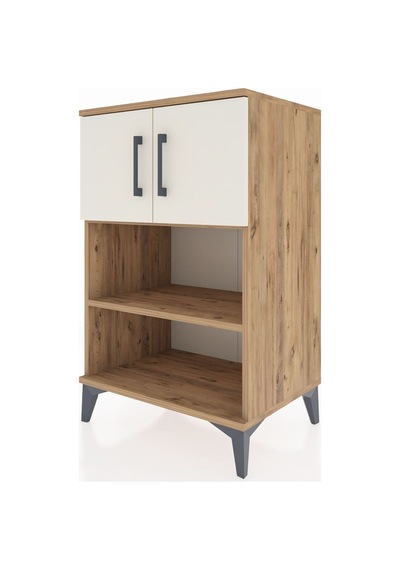Hyperion Komodin 2 Raflı 2 Kapaklı 60x44x96 Çam-aytaşı Çam
