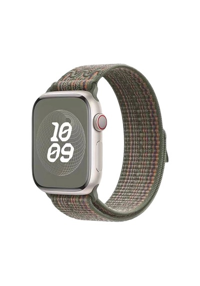 Apple Watch 7 45mm Krd-91 Hasır Kordon Strap Kayış Pembe