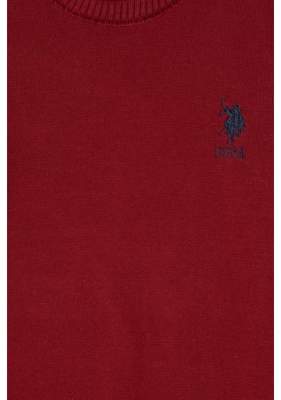 U.S. Polo Assn. Erkek Çocuk Bordo Basic Kazak 50307845-VR014