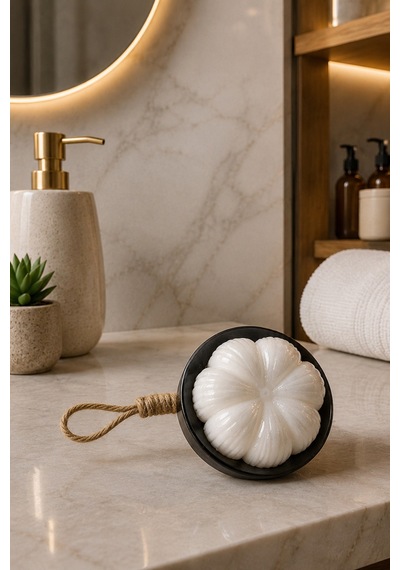 Dekoratif Kokulu Sabun Sarımsak Tasarımlı Mutfak Ve Banyo Süsü Beyaz - 937706261 Beyaz