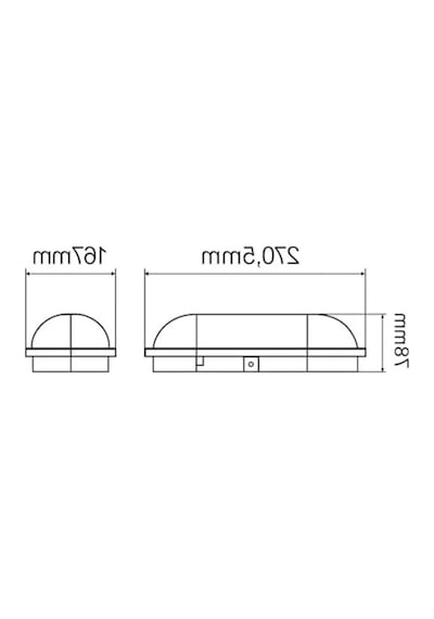 20w Ip65 Oval Led Tavan Ve Duvar Lambası, Su Geçirmez Özellikte 10 Parça Siyah