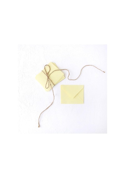 Bimotif Minik Zarf, 7x9 Cm 25 Adet Açık Sarı