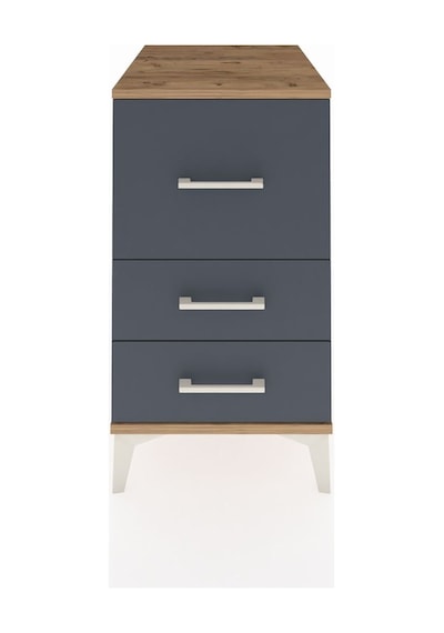 Kronos Komodin 3 Çekmeceli 44x59x80 Çam-antrasit Çam