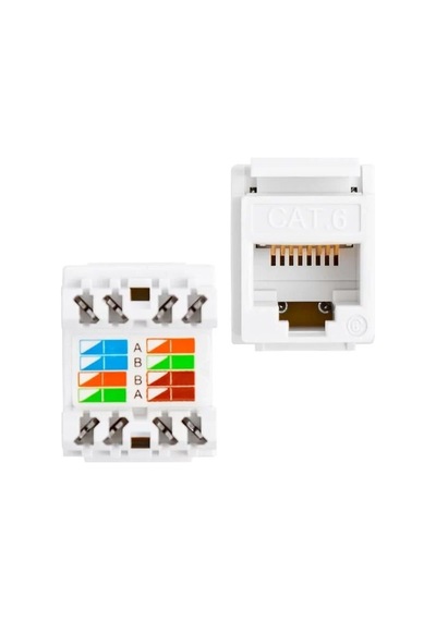 Rj45 Cat6 Şase 180 Derece Keystone Jack F10810