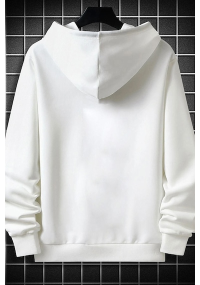 Uyguntarz Unisex Los Angles Baskılı Sweatshirt beyaz
