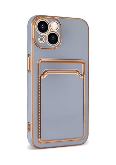 Zore İphone 13 Uyumlu Ogaa Bark Kartlıklı Kılıf-mavi