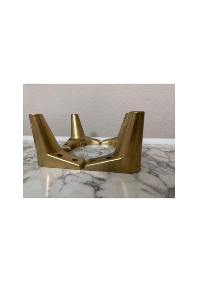 4lü Set 12cm Gold Lüks Mobilya Sehpa Koltuk Kanepe Tv Ünitesi Yükseltme Ayağı Gold