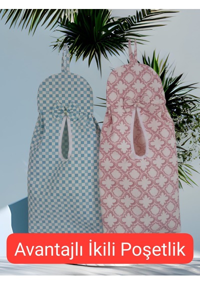 Mavi Ve Pembe Poşetlik Düzenleyici Avantajli Ikili Set