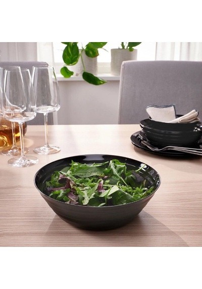 Ikea Nätbarb Cam Kase 22 Cm 1500 Ml Siyah Tek Parça