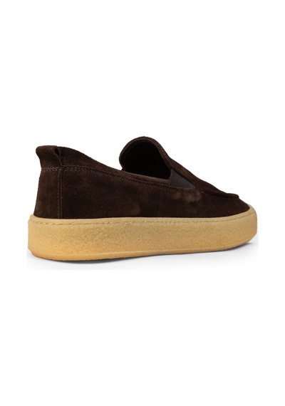 Deery Erkek Hakiki Süet Kahverengi Loafer Ayakkabı - 02047mkhvc01
