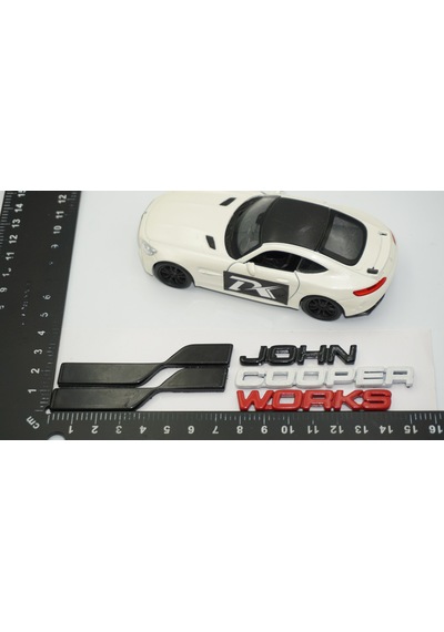 Dk Tuning Mini John Cooper Works Bagaj Kırmızı Beyaz Siyah Yazı Logo Arma Arka Arma