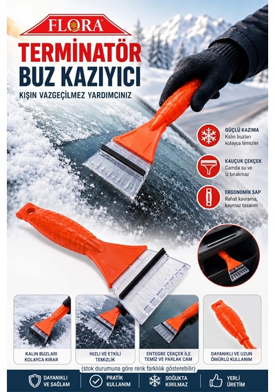 Terminatör Çift Yönlü Buz Kazıyıcı Ve Kırıcı Çok Renkli