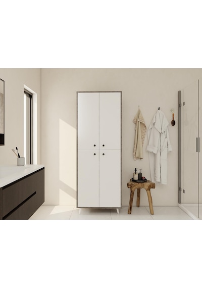 Vadi Çok Amaçlı Banyo/kiler Dolabı Hanoi-beyaz Renk Beyaz
